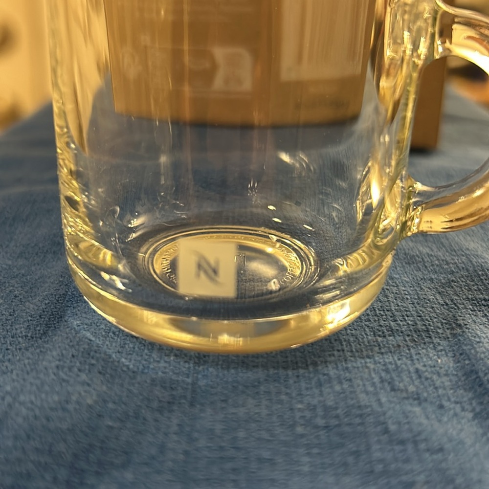 Nespresso Vertuo Glass Espresso Cup 2.5” Tall and Saucer 4.5” Diameter - Picture 5 of 14